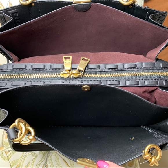 New! Coach Dreamer Tote 34 Leather Whipstitch Bag - Picture 8 of 10